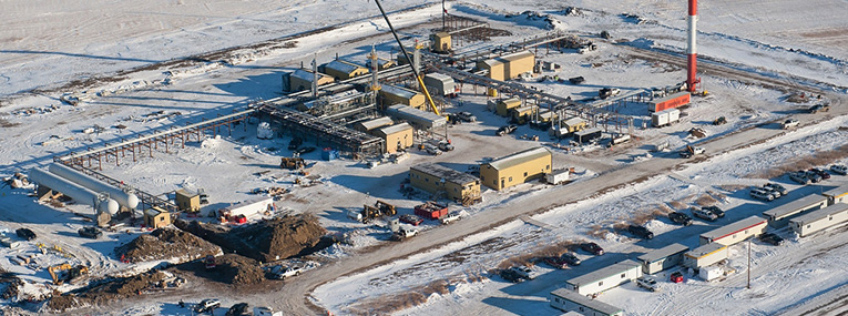 Drone shot of North Portal facility