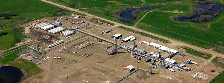 Drone shot of Steelman facility 